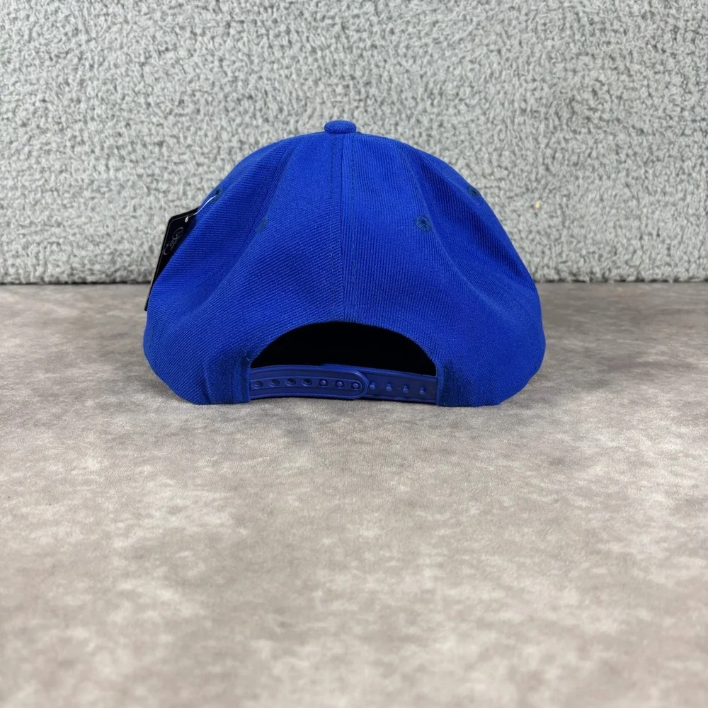 KIPA Hat Men OS Royal Blue LA Logo Snapback Flat Brim Premium Headwear New